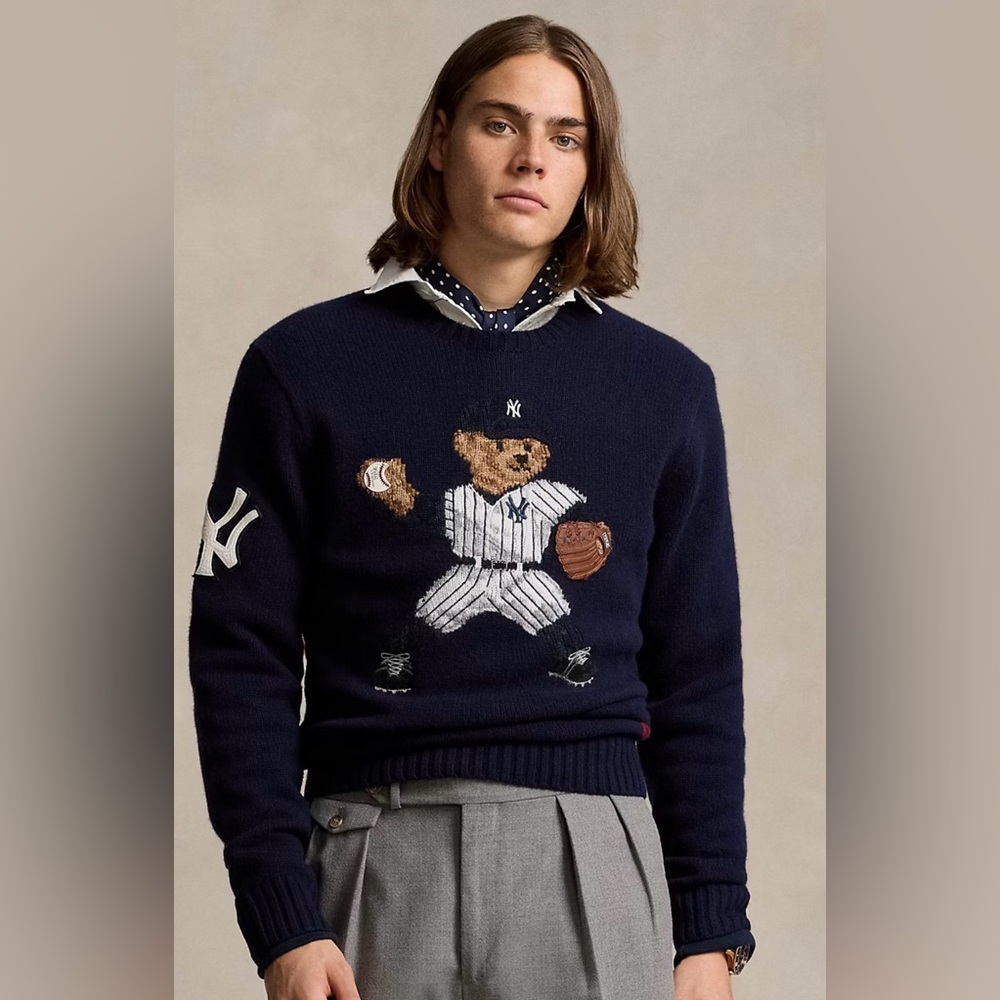 *NWT* Polo Ralph Lauren NY Yankees MLB Bear Sweater Limited Edition, Medium Mens